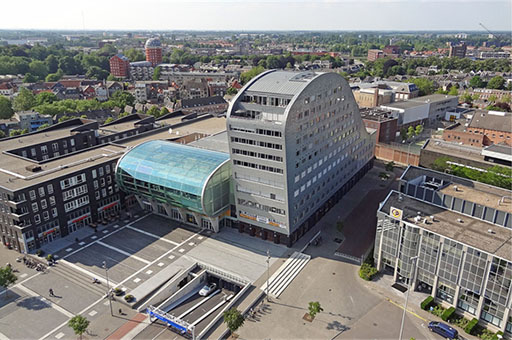 Het Turfschip Breda bovenaf